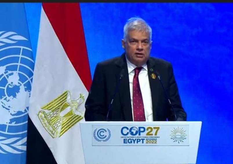 Gelişmekte olan ülkeler, sanayileşmiş dünyadan kaynaklanan artan emisyonlardan en çok etkilenen ülkelerdir ve bunun tazmin edilmesi gerekir - Başkan Ranil Wickremesinghe COP 27 İklim Değişikliği Konferansı Konuşması
