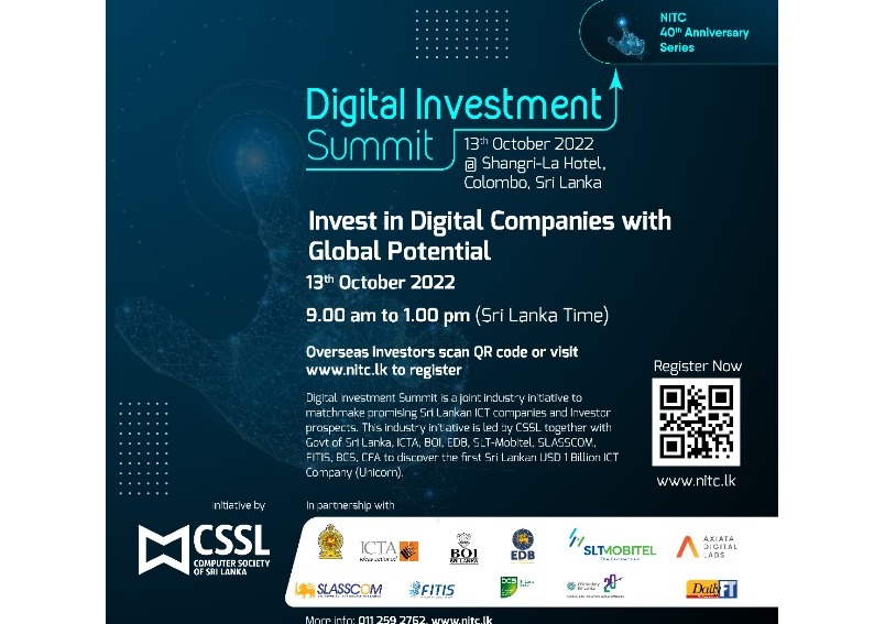 Sri Lanka Dijital Yatırım Zirvesi 2022