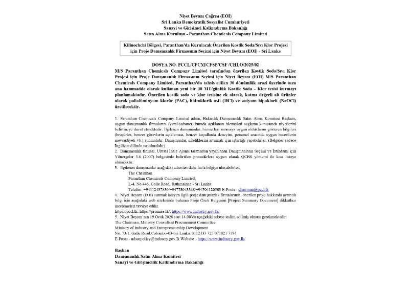 DOSYA NO. PCCL/CPCM/CFSP/CSF /CHLO/2025/02