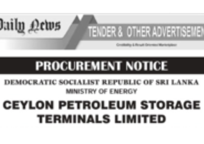 İhale Duyurusu (IFB) - Ceylon Petroleum Storage Terminals Limited (CPSTL) Kolonnawa-Liman Boru Hattı Projesi (KHPP) Mühendislik, Tedarik, İnşaat ve Devreye Alma (EPCC) İşleri