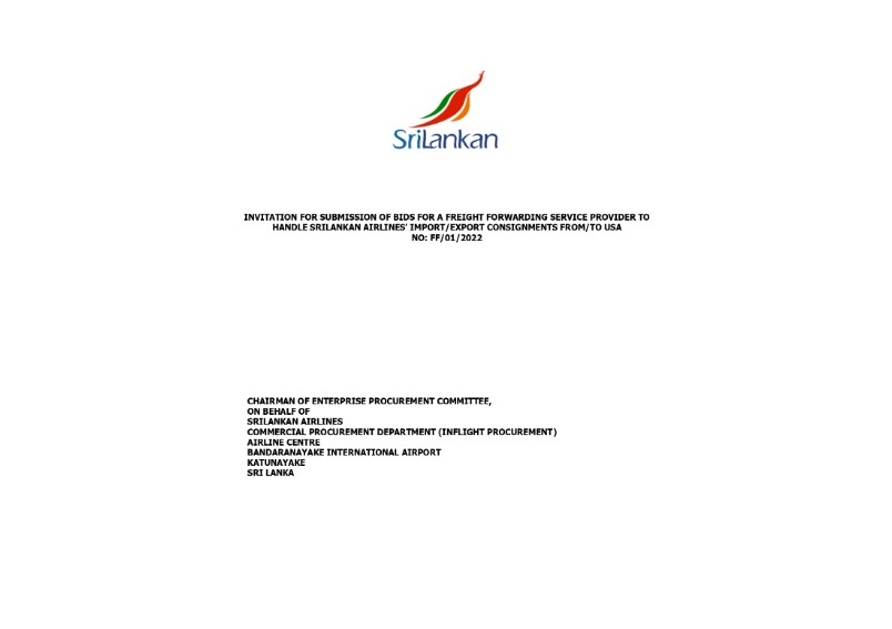 94 - İhale İlanı - Srilankan Airlines Ltd